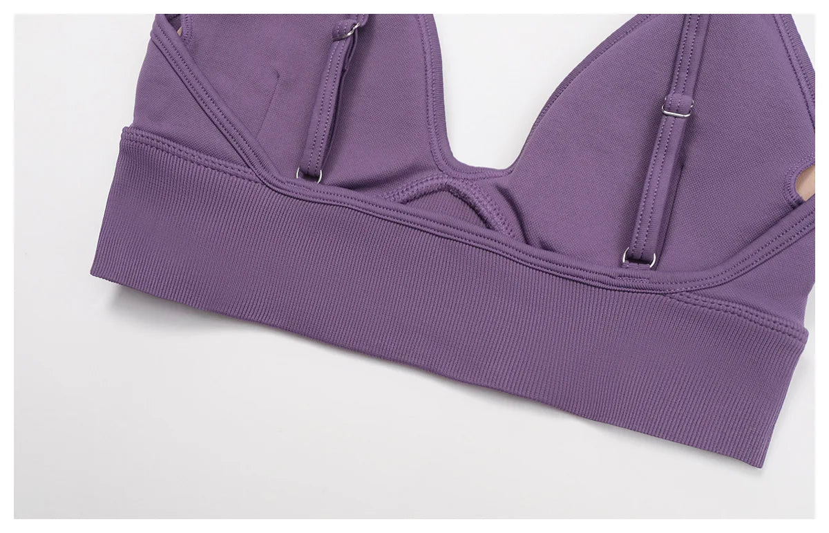 2/3 pçs sem costura esporte yoga conjunto feminino respirável cintura alta fitness sportwear feminino conjunto de roupa interior ginásio roupas de treino