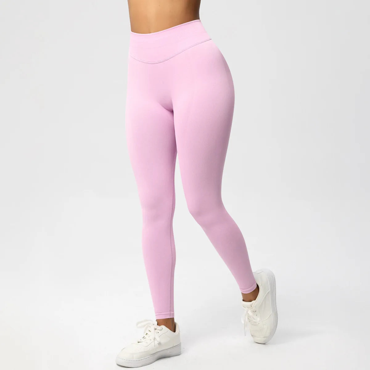 Calças de fitness sem costura das mulheres cintura alta yoga leggings alta elástica levantamento de bunda respirável esportes collants feminino ginásio leggings