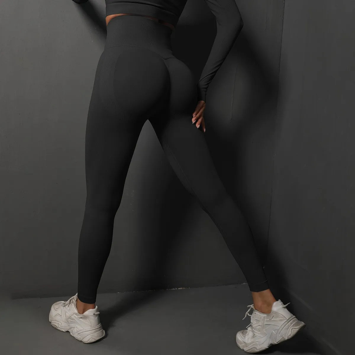 Cintura alta yoga leggings mulheres sem costura push up esporte leggings fitness correndo hip lift calças de yoga altamente elástico ginásio leggings
