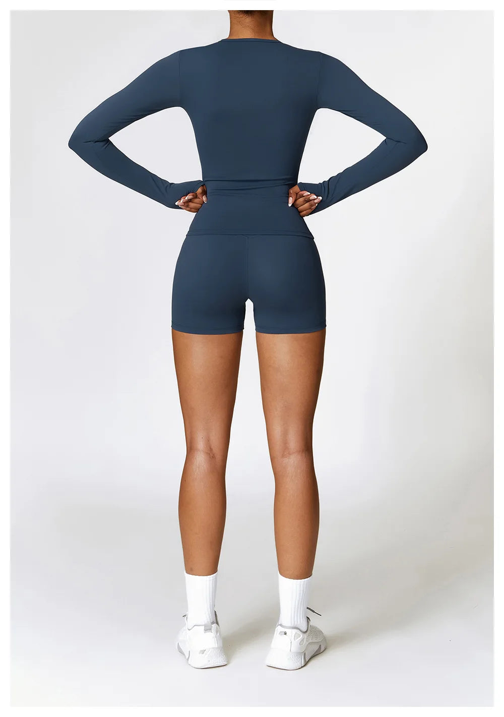 Manga comprida Yoga T-shirts para as Mulheres, Sólidos Top Sports, Ginásio Workout, Running Camisas, Sexy Exposto Umbigo, Quick Dry Fitness Wear