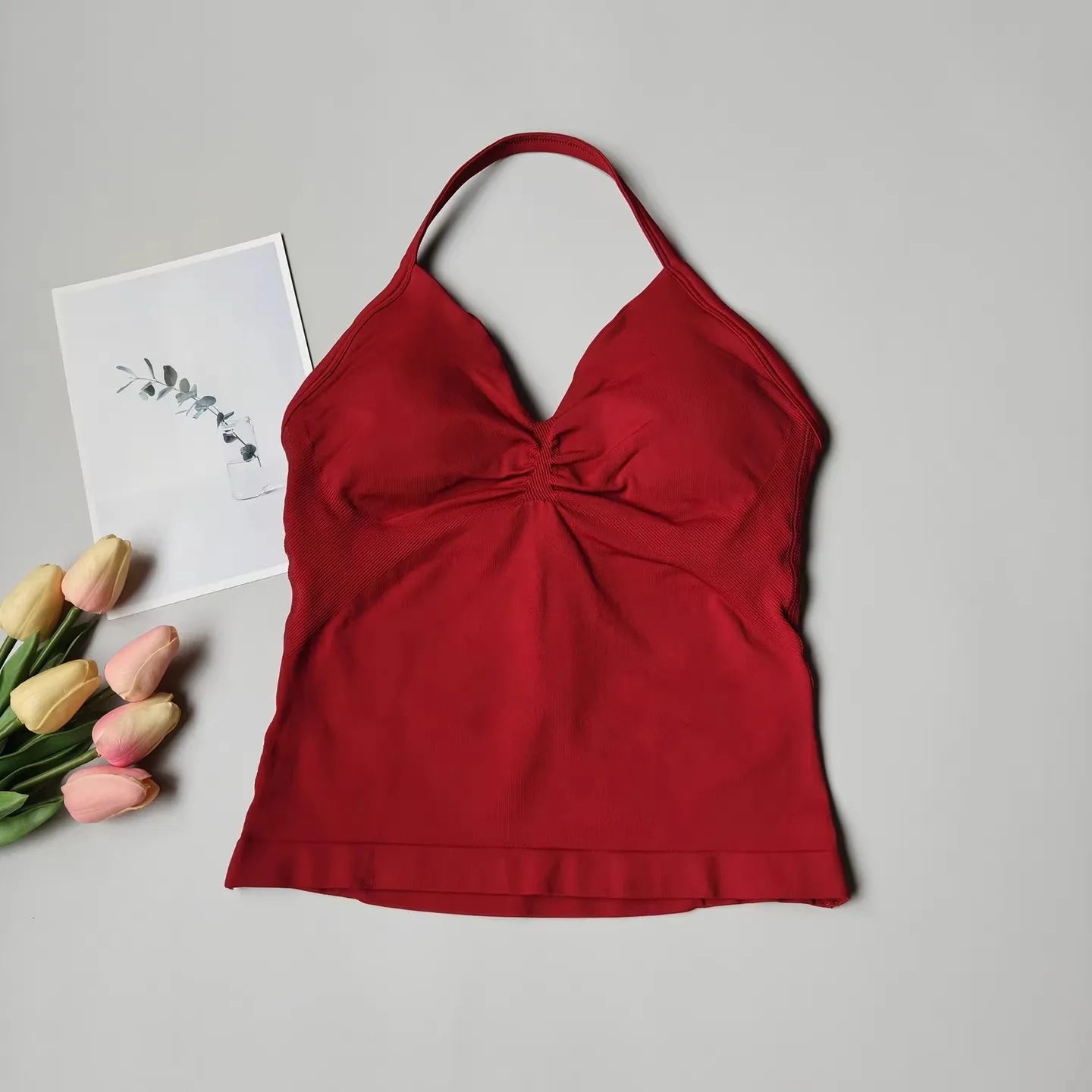 Sutiã Esportivo Sexy Feminino - Design Costas Abertas, Tecido Respirável e Elástico para Yoga - Roupa Ativa Elegante