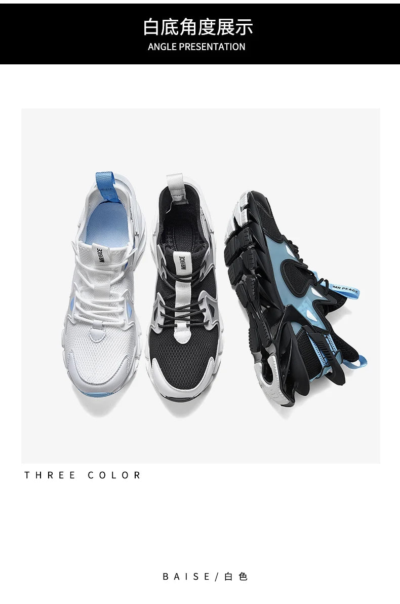 Tênis de luxo respirável masculino, Tênis Masculino, Mocassins casuais, Treinador de corrida, Corrida, Moda