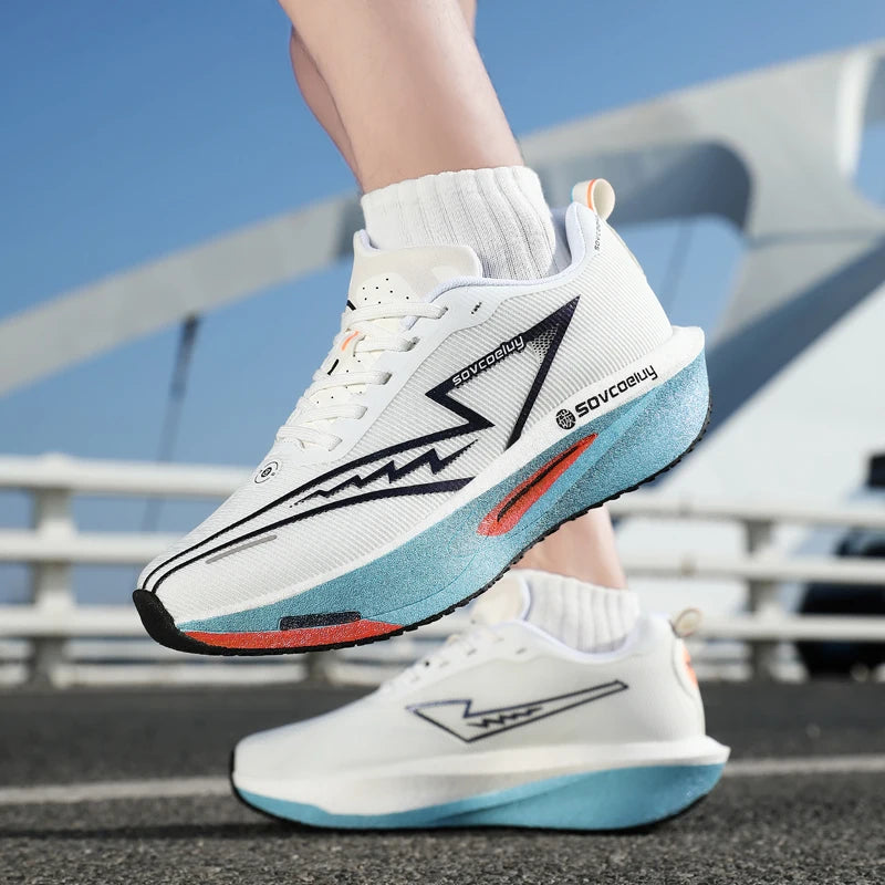 Novos Tênis de Corrida com Placa de Carbono, Especializados para Maratona, Respiráveis e Leves, Confortáveis para Mulheres, Tênis de Lazer Chunta