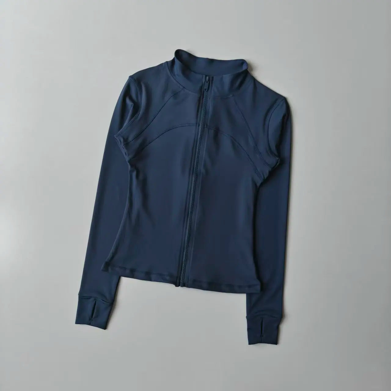 Terno de yoga feminino high-end gola de manga comprida jaqueta esportiva correndo treinamento fitness superior à prova de vento terno de corrida