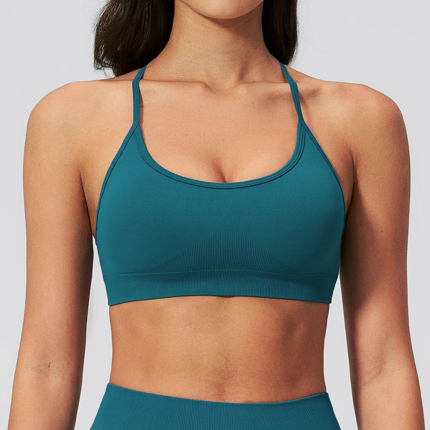 Sutiã Esportivo Feminino Sem Costura de Alto Suporte para Academia, Pilates, Yoga, Top Push-up para Corrida, Ciclismo e Treino, Roupa Íntima Fitness