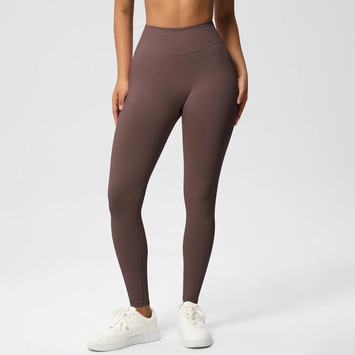 Calças de fitness sem costura das mulheres cintura alta yoga leggings alta elástica levantamento de bunda respirável esportes collants feminino ginásio leggings