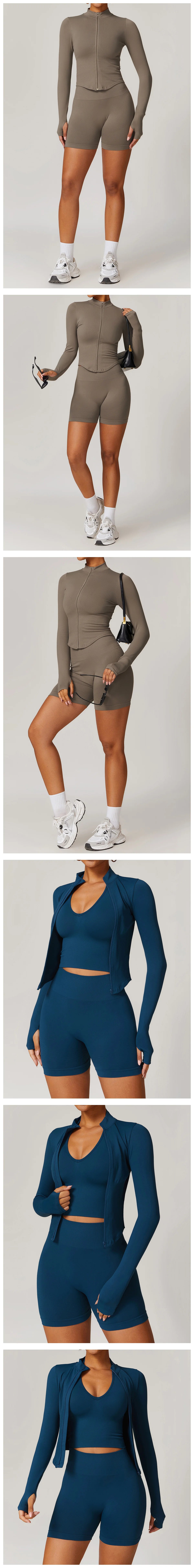 Conjunto de ginástica sem costura roupas de treino 2/3 pçs conjunto de yoga feminino leggings de fitness sutiã esportivo atlético manga longa terno de yoga
