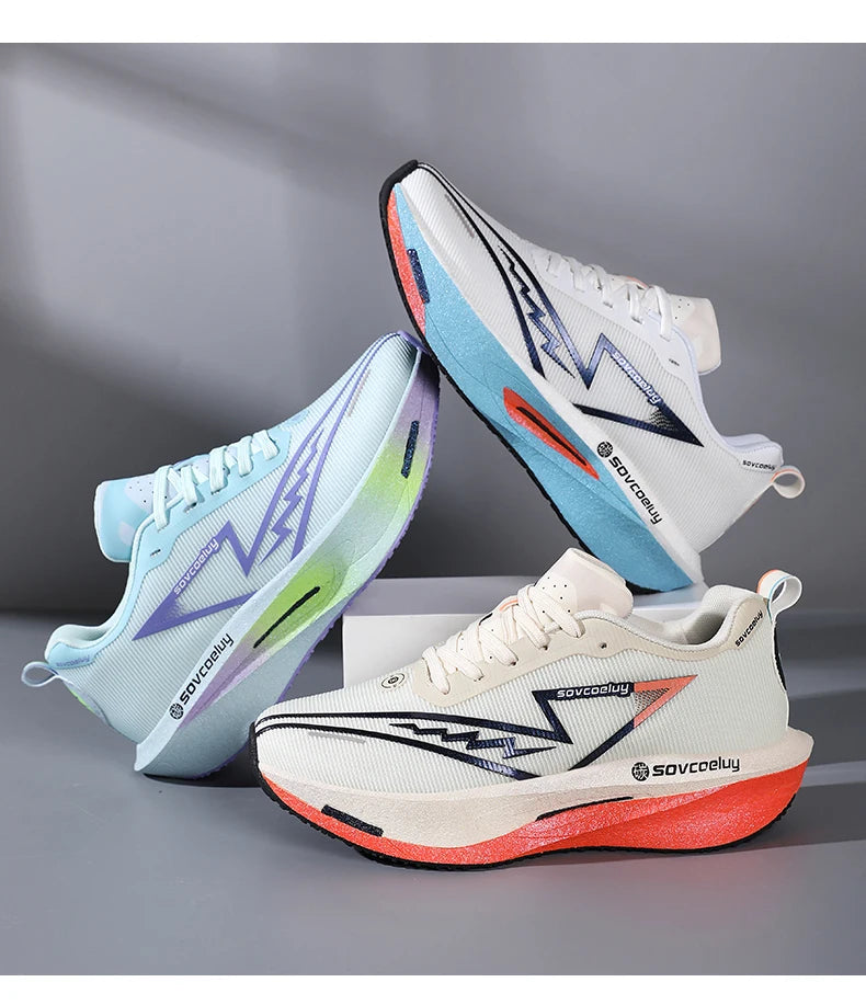 Novos Tênis de Corrida com Placa de Carbono, Especializados para Maratona, Respiráveis e Leves, Confortáveis para Mulheres, Tênis de Lazer Chunta