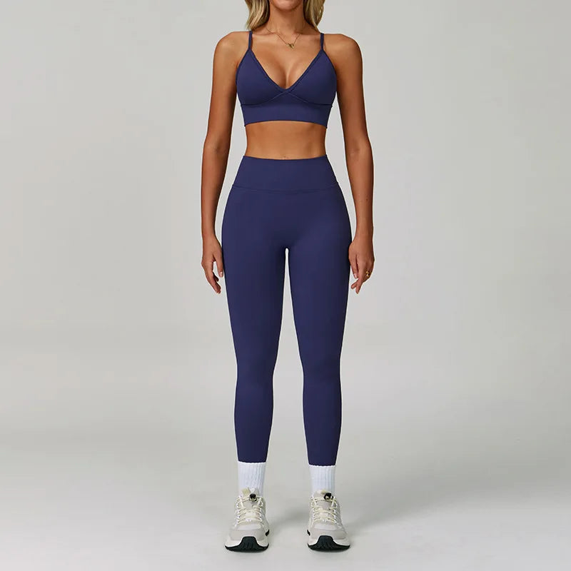 2/3 pçs sem costura esporte yoga conjunto feminino respirável cintura alta fitness sportwear feminino conjunto de roupa interior ginásio roupas de treino