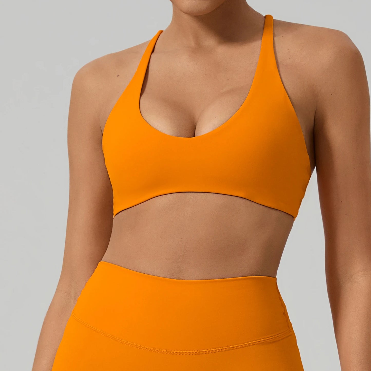 Sutiã Esportivo Hearuisavy para Mulheres, Sutiã de Yoga com Costas Cruzadas, Bralette para Corrida e Pilates, Top Respirável e de Secagem Rápida