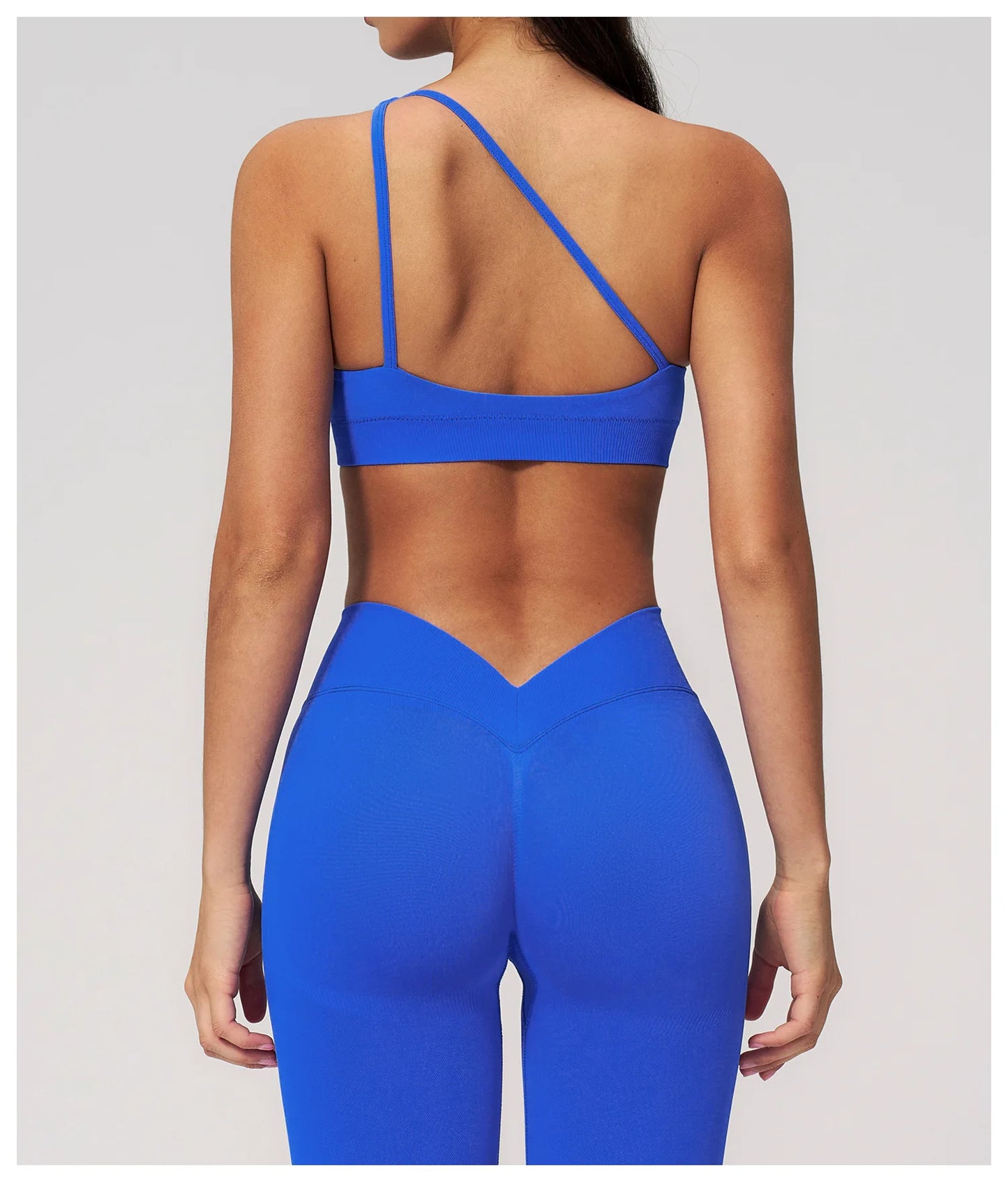 Sutiã Esportivo Sem Costura Feminino para Academia, Roupa Íntima Esportiva Feminina Respirável, Antichoque, com Alça Oblíqua, para Treino, Fitness e Yoga