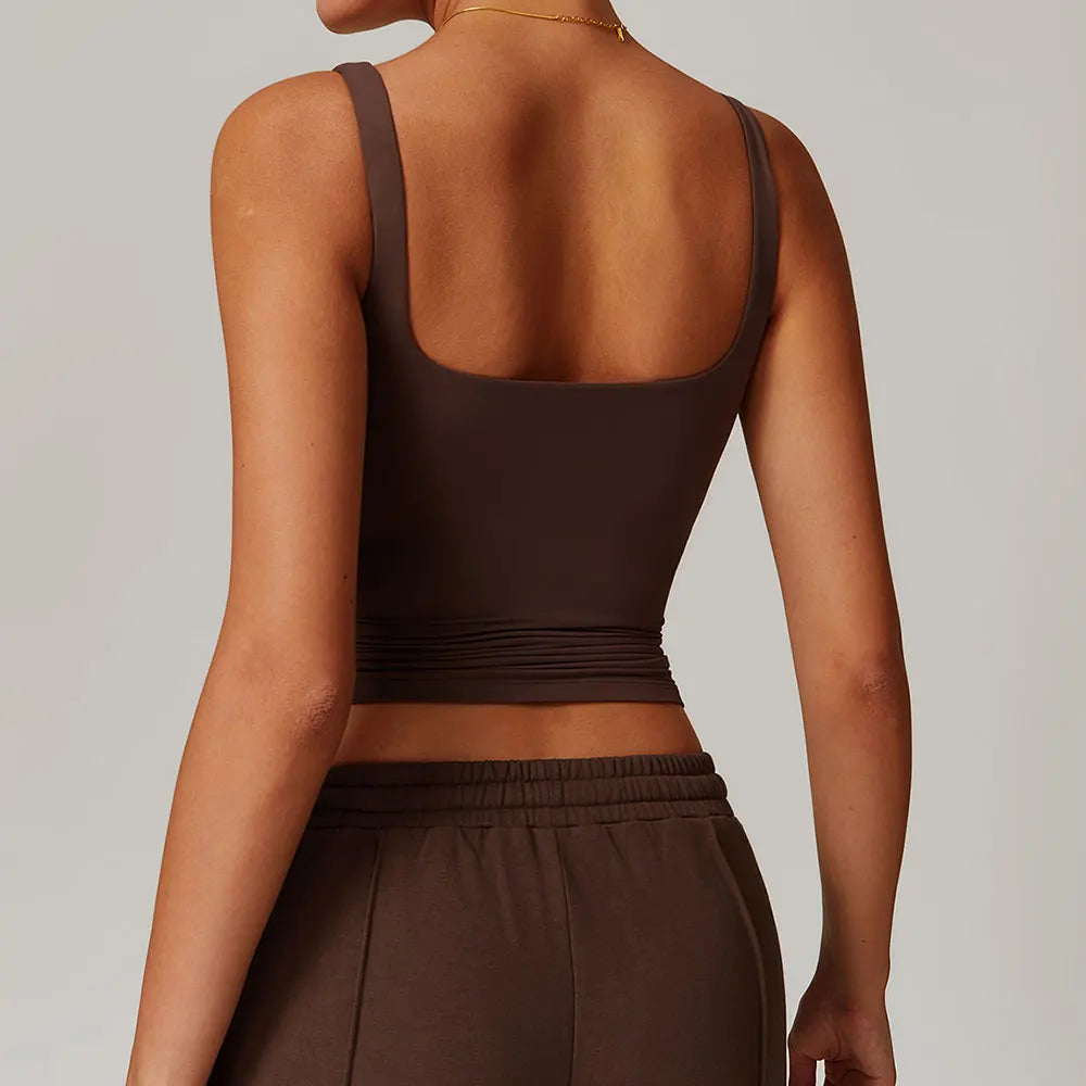 Sutiã esportivo respirável, anti-suor, top fitness feminino, sutiã de ioga à prova de choque, top curto push-up, sutiã esportivo de alta resistência, top para treino de academia