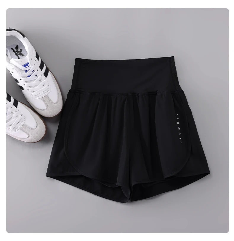 Drur shorts de ciclismo feminino cintura alta secagem rápida yoga shorts mulher verão esportes calças curtas com forro interno roupas de ginásio