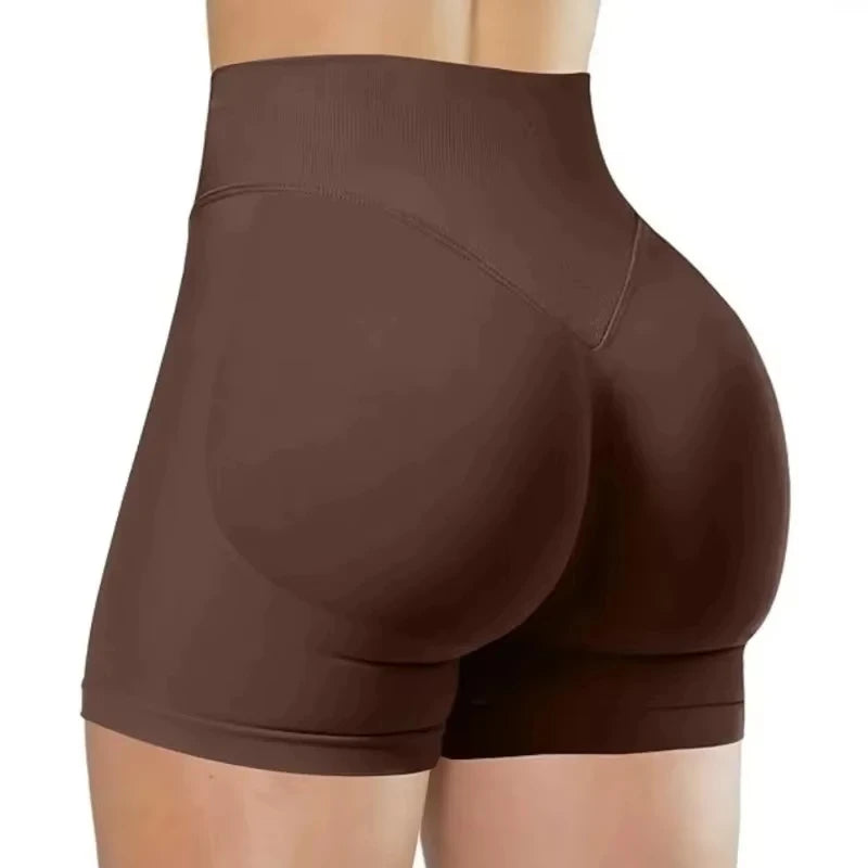 Shorts de Academia Feminino Verão Sem Costura Sexy para Fitness e Esportes, Cintura Baixa para Academia