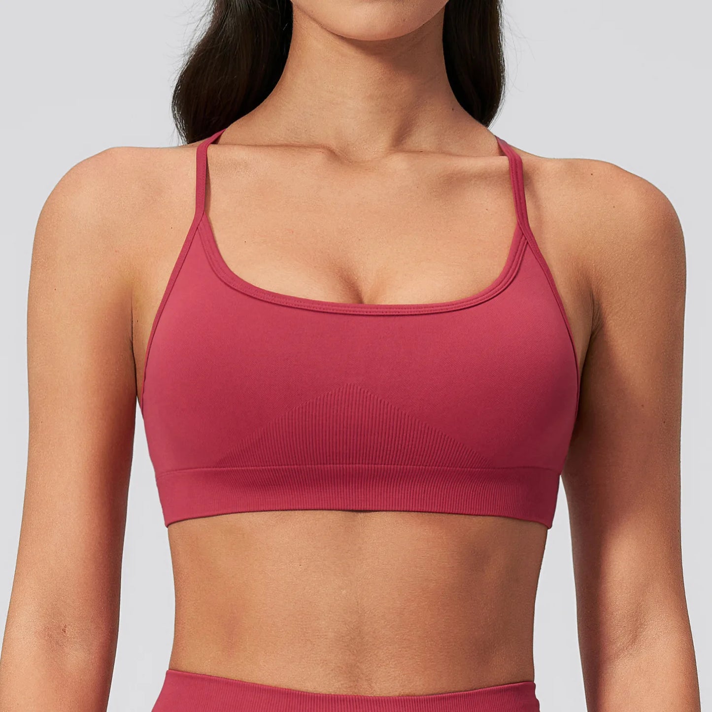 Sutiã Esportivo Feminino Sem Costura de Alto Suporte para Academia, Pilates, Yoga, Top Push-up para Corrida, Ciclismo e Treino, Roupa Íntima Fitness