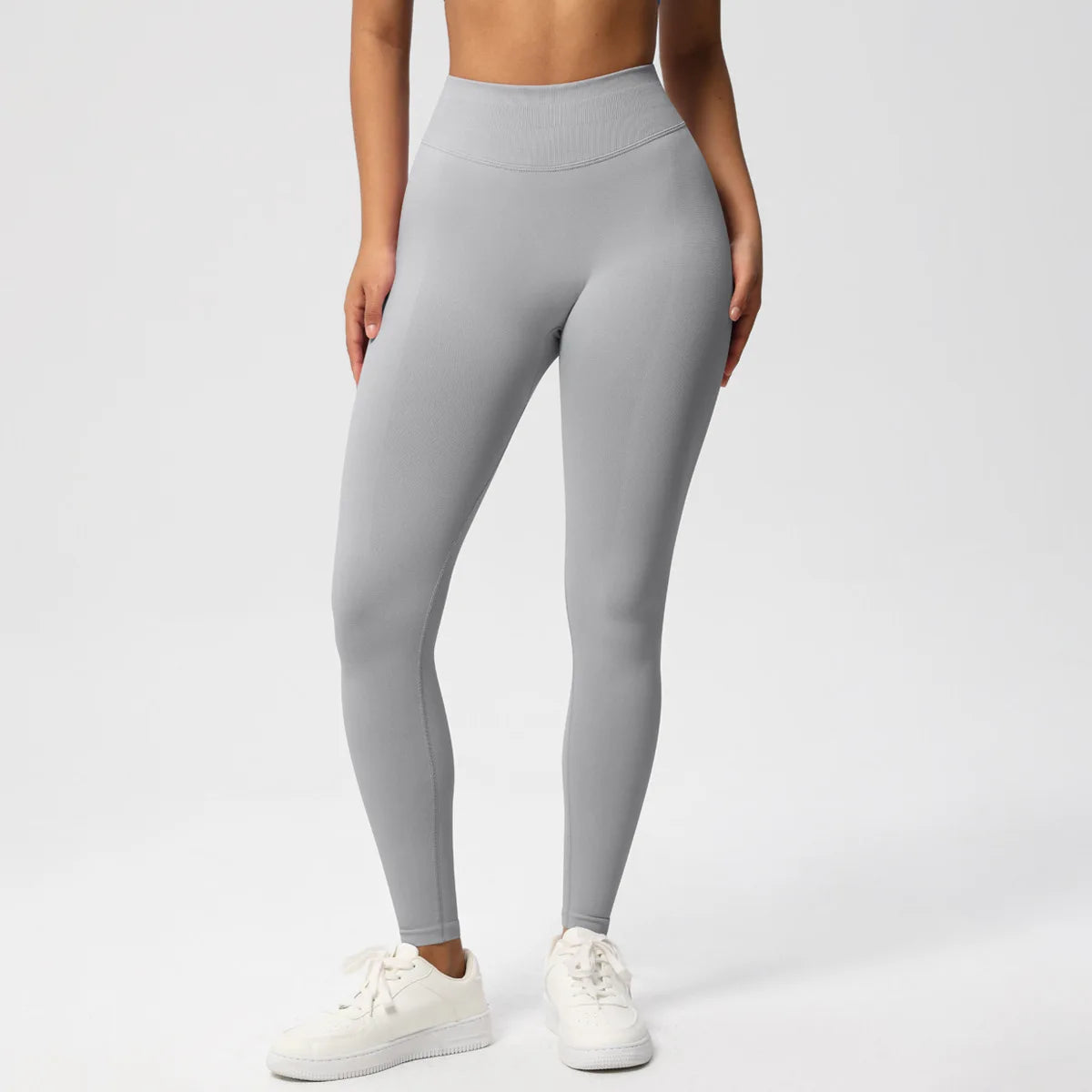 Calças de fitness sem costura das mulheres cintura alta yoga leggings alta elástica levantamento de bunda respirável esportes collants feminino ginásio leggings
