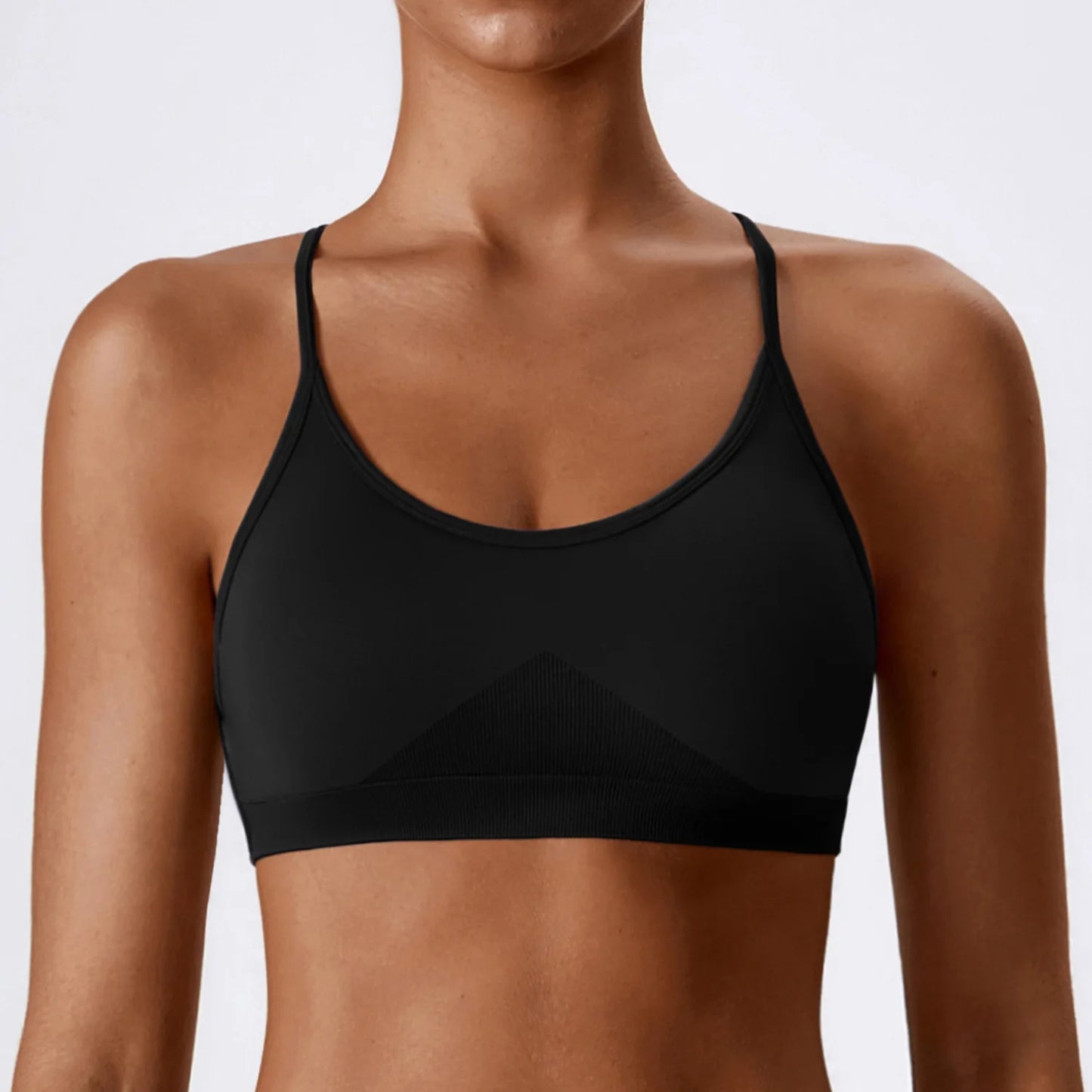 Sutiã Esportivo Feminino Sem Costura de Alto Suporte para Academia, Pilates, Yoga, Top Push-up para Corrida, Ciclismo e Treino, Roupa Íntima Fitness