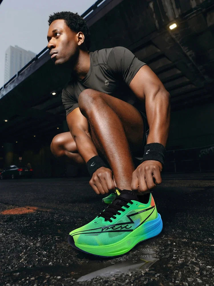 Tênis de Corrida com Placa de Carbono para Maratona, Especializado em Esportes, Respirável, Leve, Confortável para Mulheres, Sneakers Chunta