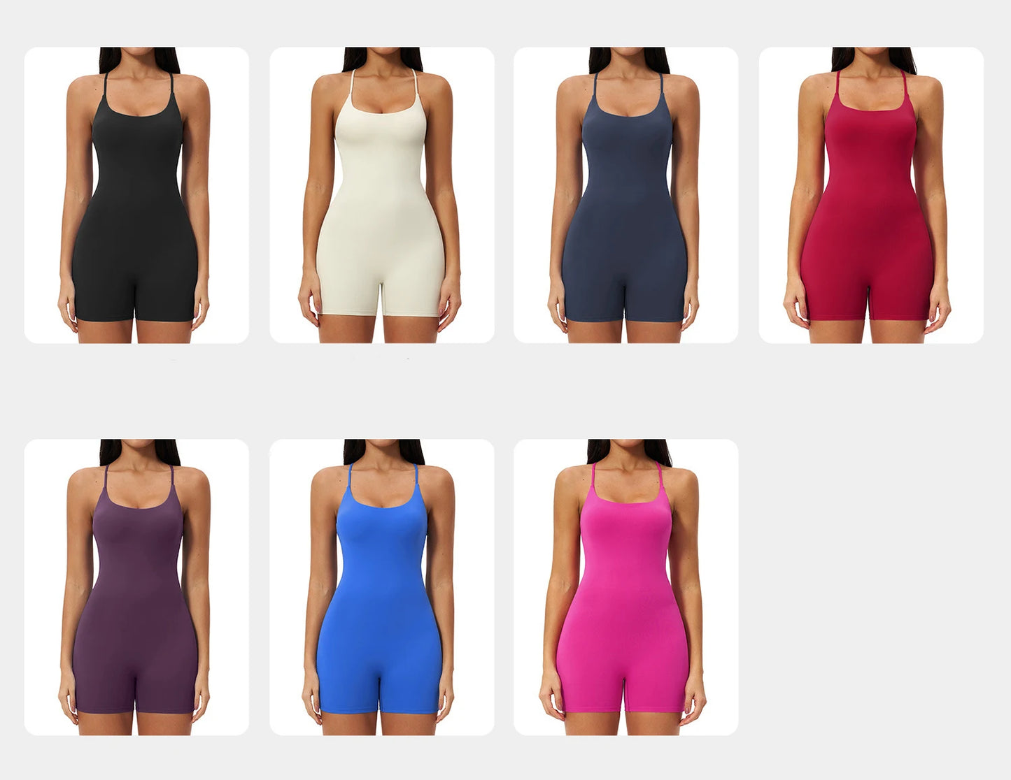 Macacão de Yoga Feminino com Alças Cruzadas nas Costas, Roupas de Treino para Mulheres, Bodysuits Esportivos de Uma Peça
