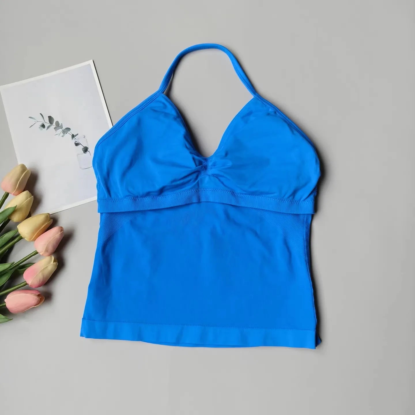 Sutiã Esportivo Sexy Feminino - Design Costas Abertas, Tecido Respirável e Elástico para Yoga - Roupa Ativa Elegante
