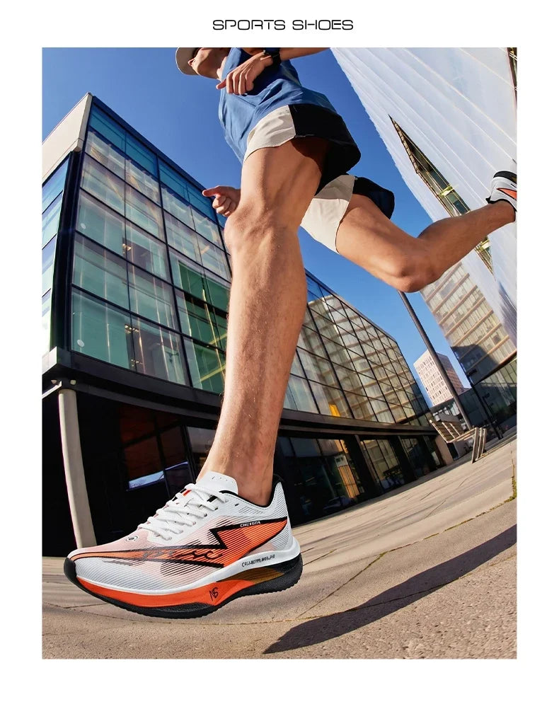 Tênis de Corrida com Placa de Carbono para Maratona, Especializado em Esportes, Respirável, Leve, Confortável para Mulheres, Sneakers Chunta