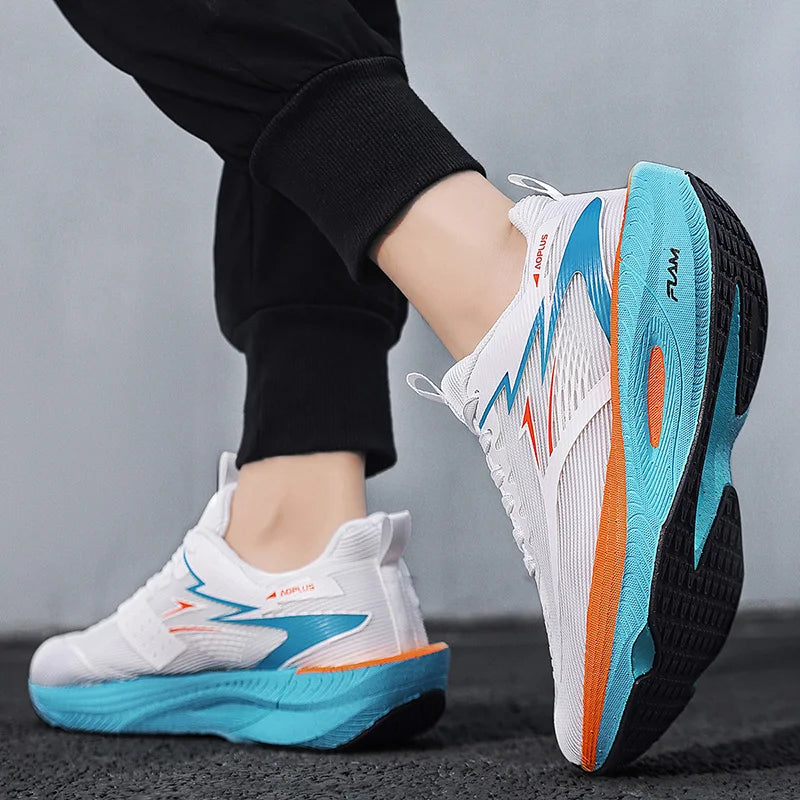 Tênis Esportivos Unissex com Placa de Carbono para Caminhada e Corrida, Sneakers com Amortecimento para Maratona e Treinamento para Homens e Mulheres