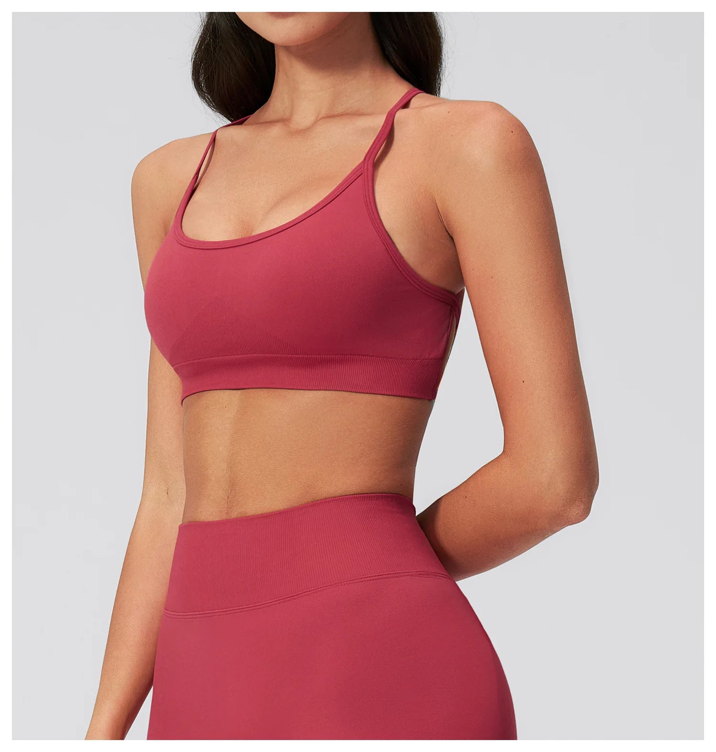 Sutiã Esportivo Feminino Sem Costura de Alto Suporte para Academia, Pilates, Yoga, Top Push-up para Corrida, Ciclismo e Treino, Roupa Íntima Fitness