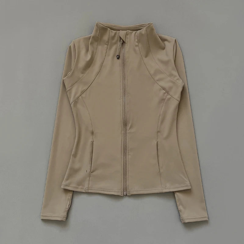 Roupas de yoga blusão roupas esportivas mulher correndo manga longa moletom jaquetas esportivas topo feminino treino topos activewear