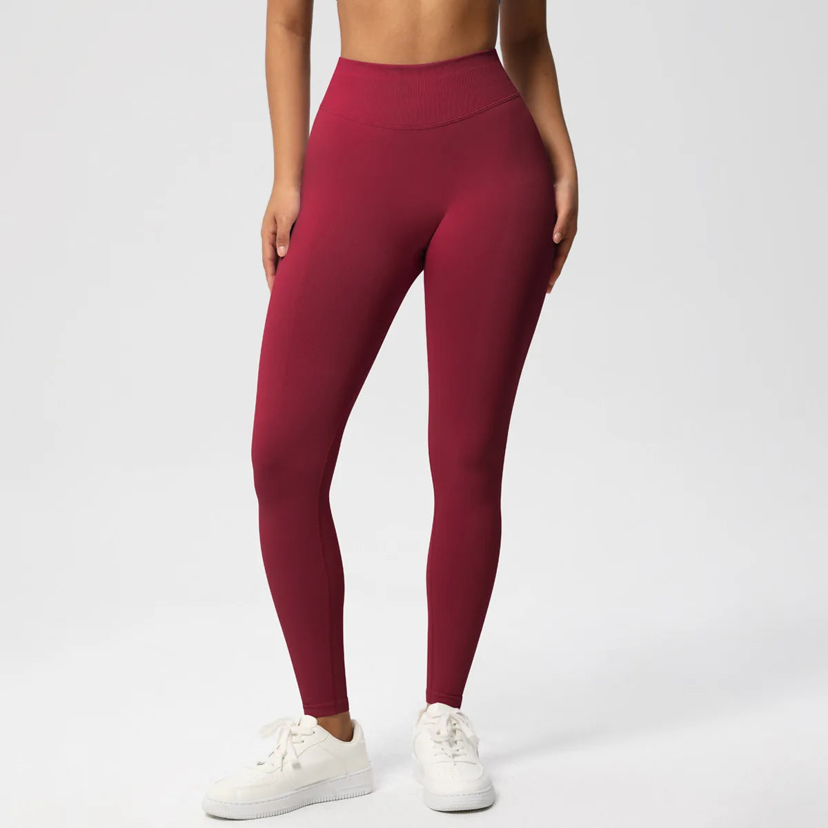 Calças de fitness sem costura das mulheres cintura alta yoga leggings alta elástica levantamento de bunda respirável esportes collants feminino ginásio leggings