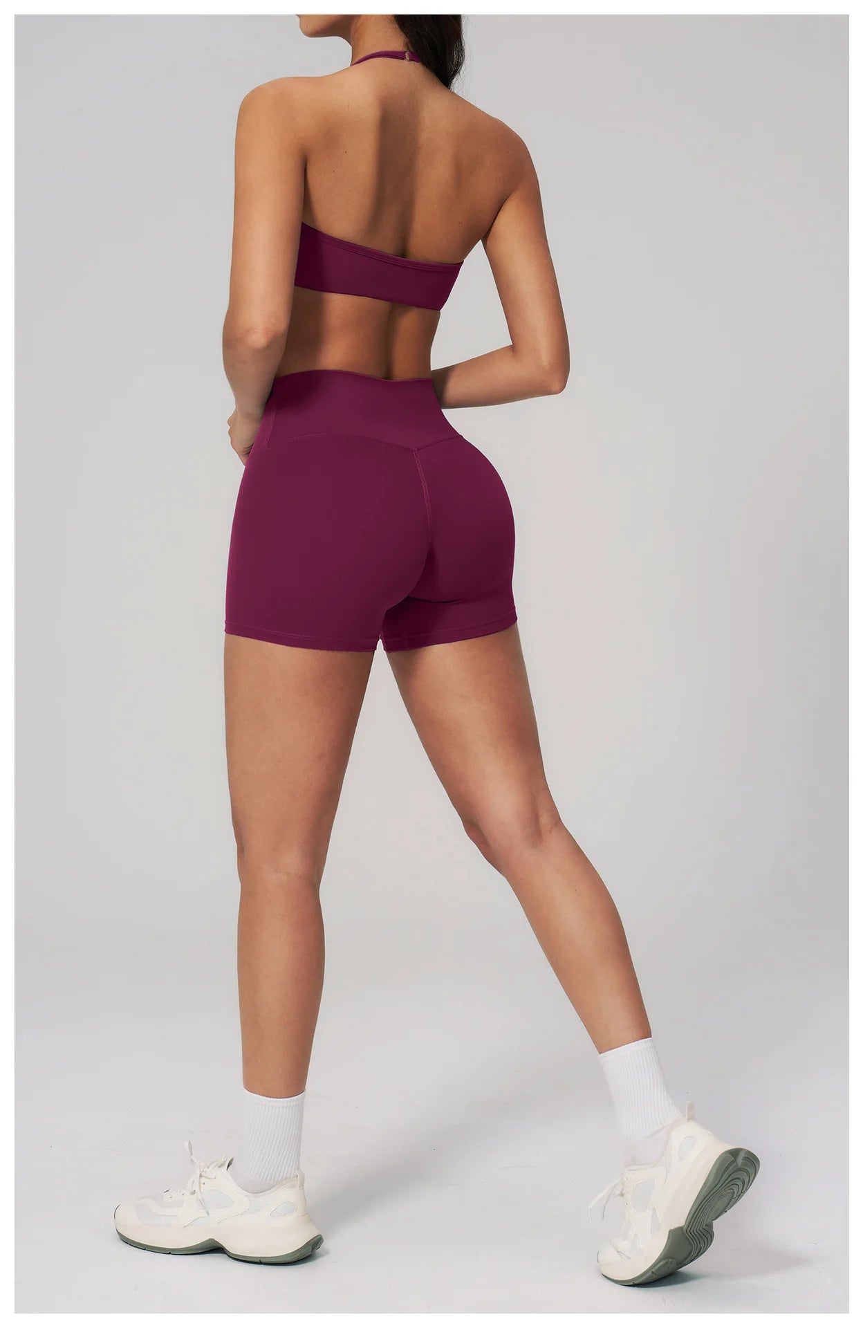 Conjunto de Yoga 2 Peças Feminino: Roupa Esportiva para Pilates, Fitness e Treino de Academia - Top Esportivo e Leggings