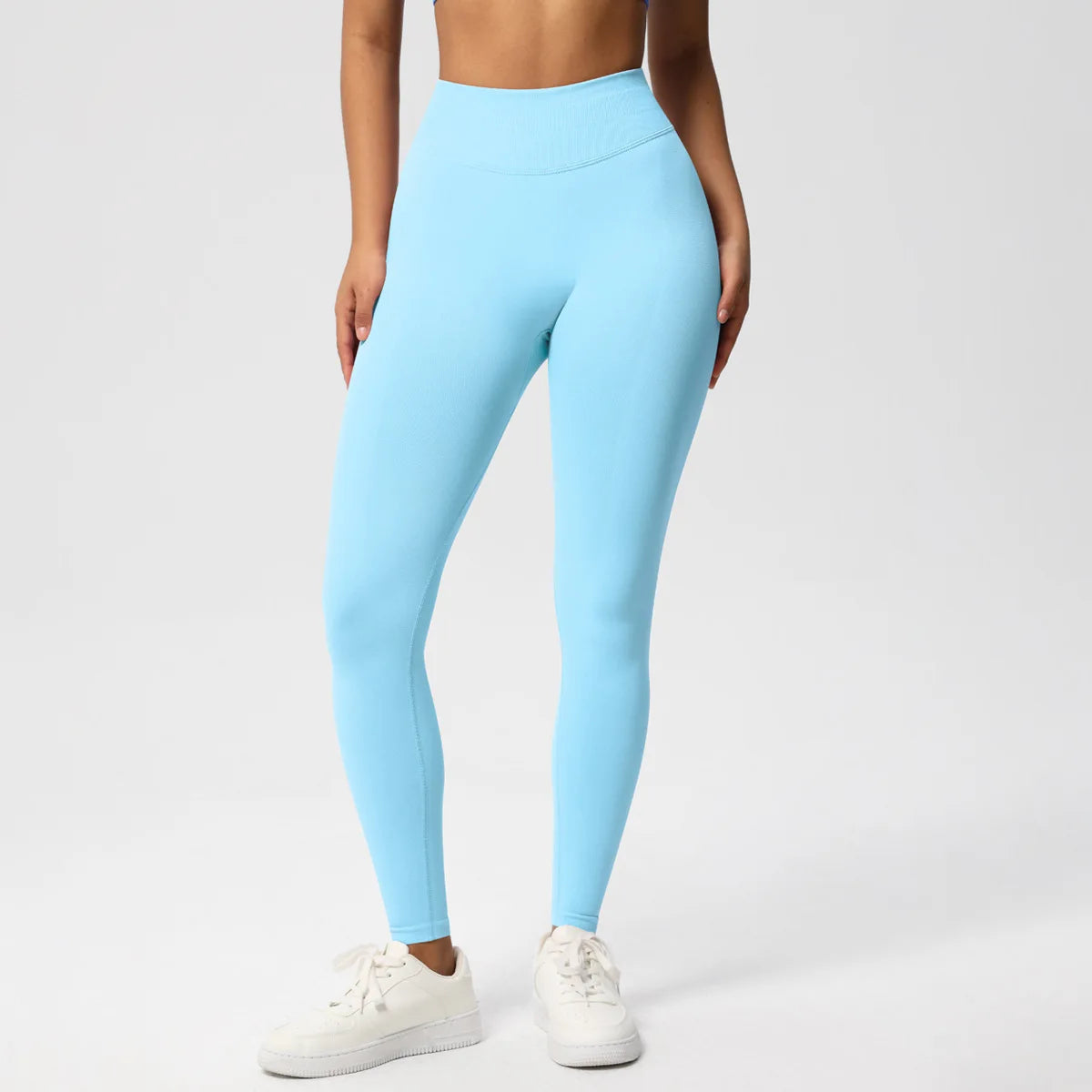 Calças de fitness sem costura das mulheres cintura alta yoga leggings alta elástica levantamento de bunda respirável esportes collants feminino ginásio leggings