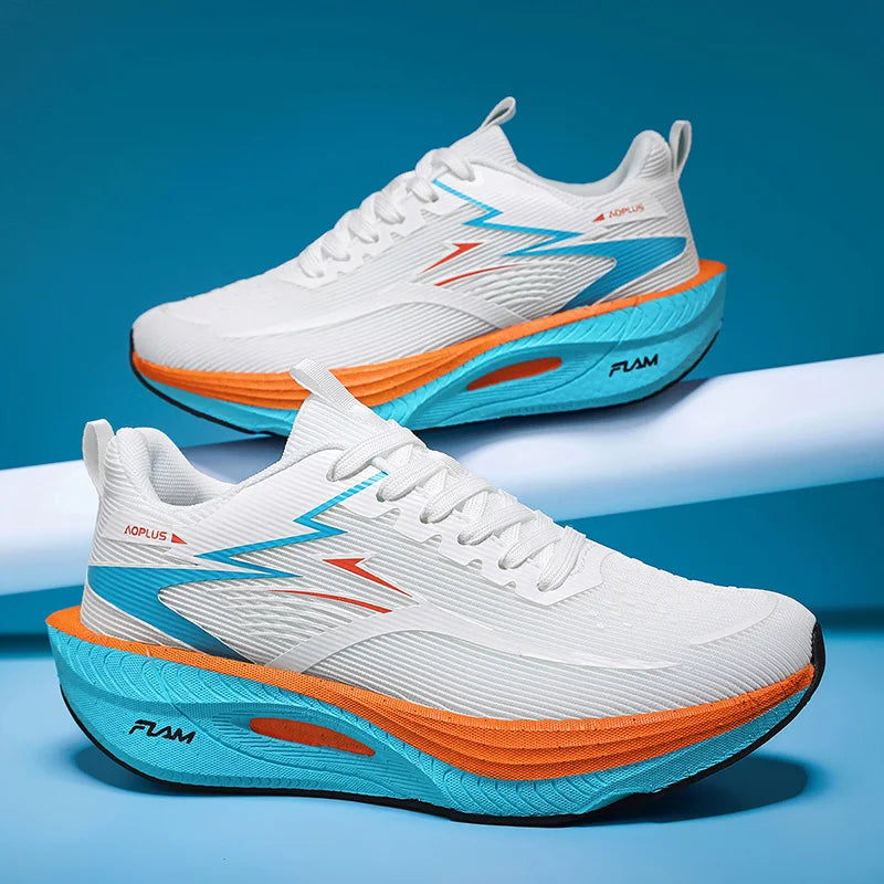 Tênis Esportivos Unissex com Placa de Carbono para Caminhada e Corrida, Sneakers com Amortecimento para Maratona e Treinamento para Homens e Mulheres