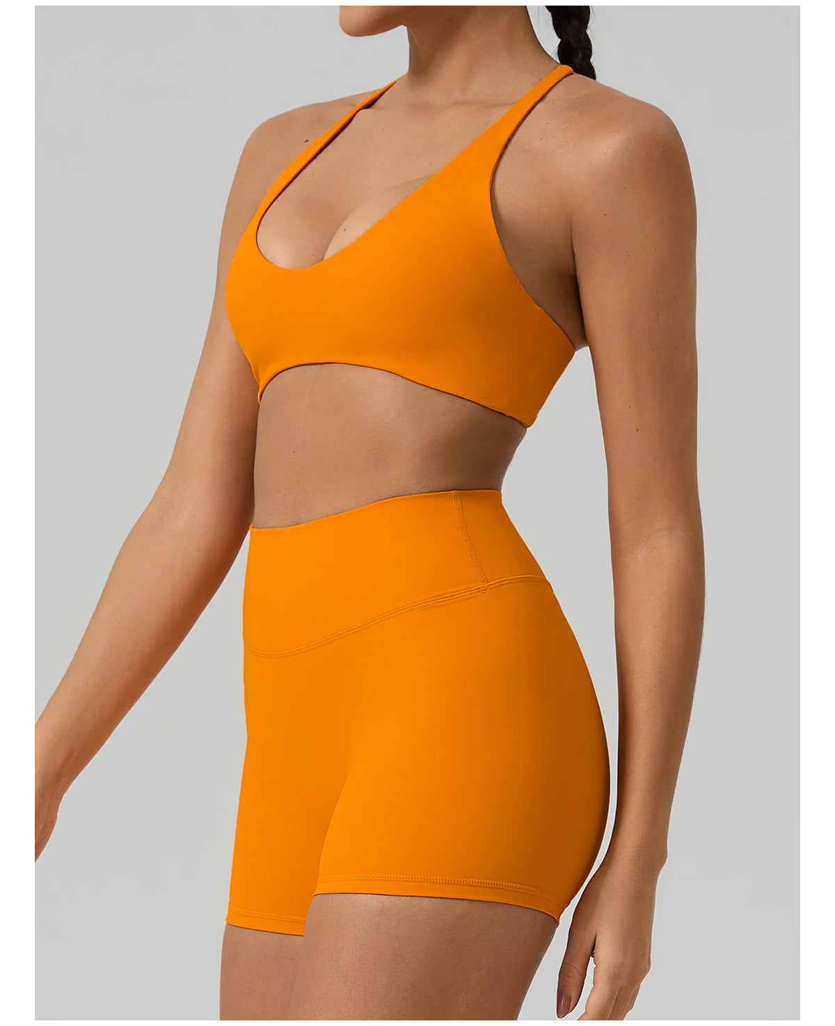 Sutiã Esportivo Hearuisavy para Mulheres, Sutiã de Yoga com Costas Cruzadas, Bralette para Corrida e Pilates, Top Respirável e de Secagem Rápida