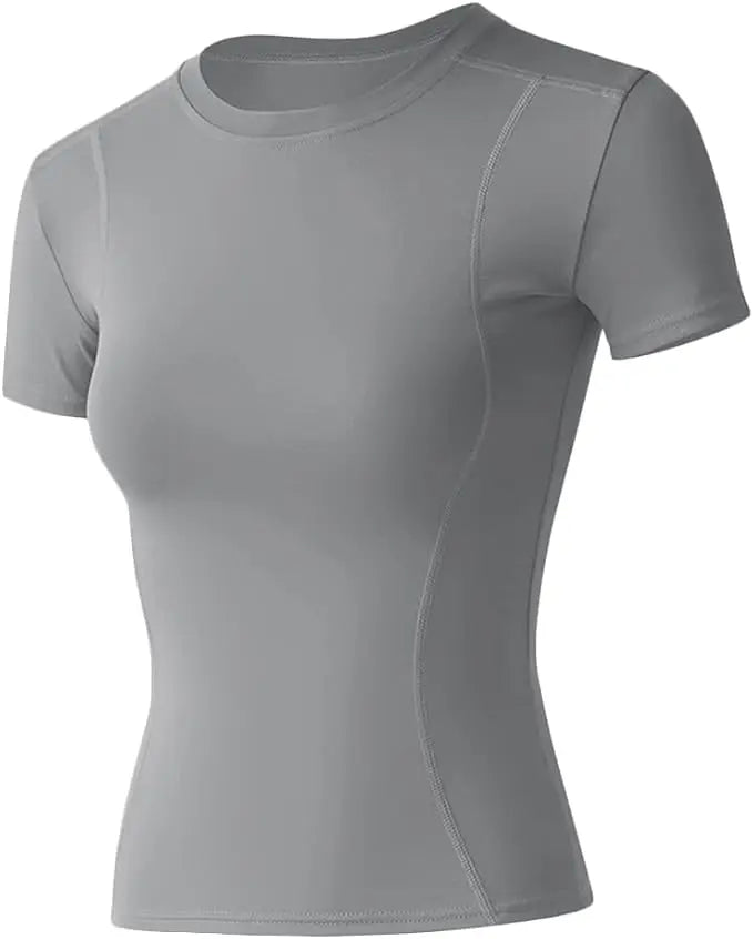 Tops femininos treino camisas de manga curta yoga atlético