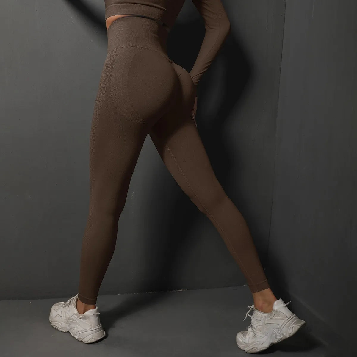 Cintura alta yoga leggings mulheres sem costura push up esporte leggings fitness correndo hip lift calças de yoga altamente elástico ginásio leggings