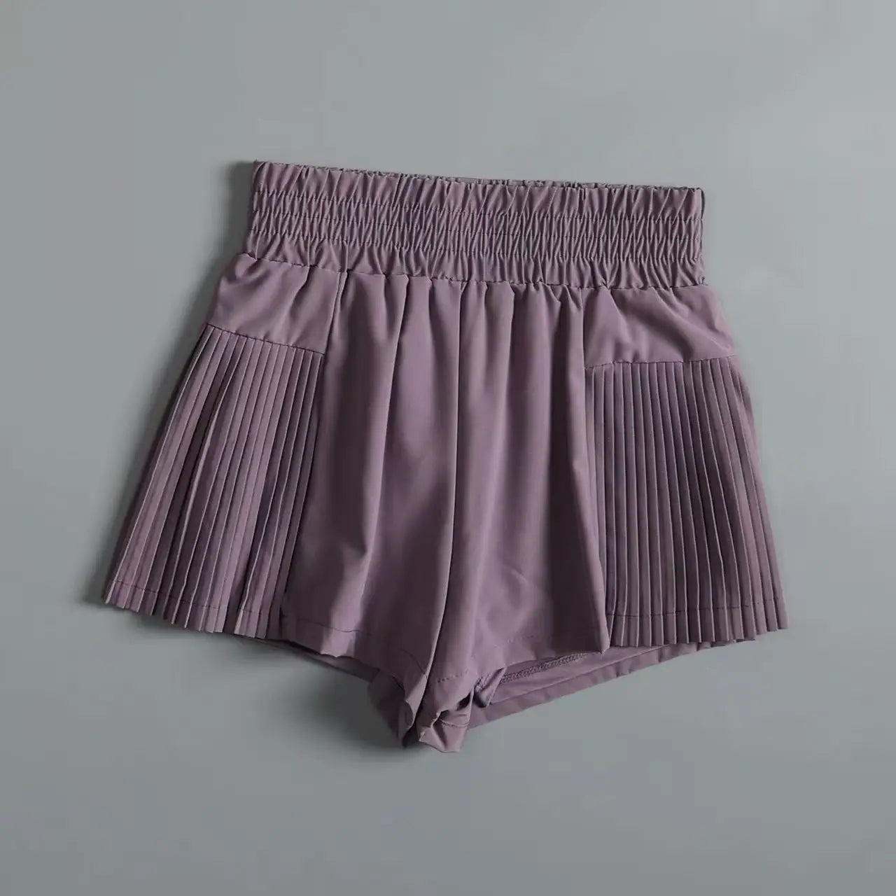 Shorts esportivos femininos com bolsos, shorts de secagem rápida, cintura alta, imitação de duas peças, calças de ioga, shorts para corrida e fitness, verão