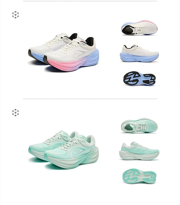 Tênis de Corrida Feminino QIAODAN TG1.0 para Maratona 2026 Novo, Plataforma, Amortecimento de Impacto, Macio, para Longa Distância QDB022253285