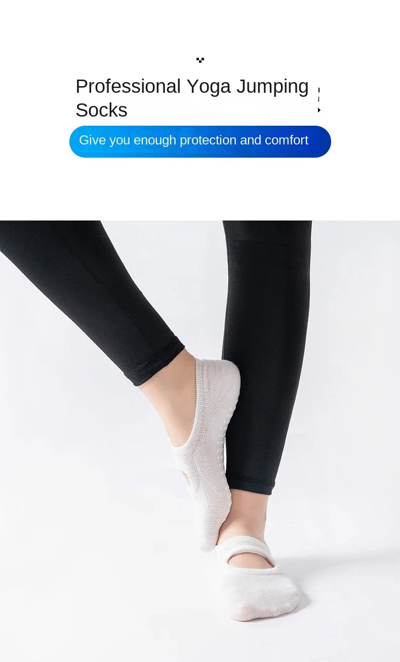 Meias aeróbica sem costas para pilates, dança, trampolim, fitness, chão, meias invisíveis para ioga