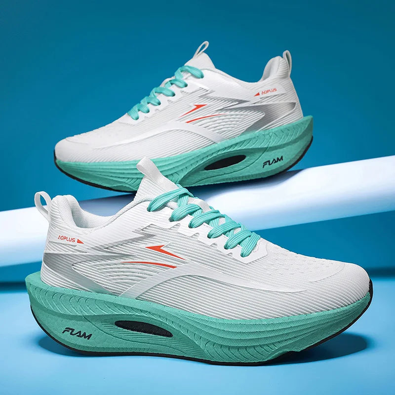 Tênis Esportivos Unissex com Placa de Carbono para Caminhada e Corrida, Sneakers com Amortecimento para Maratona e Treinamento para Homens e Mulheres