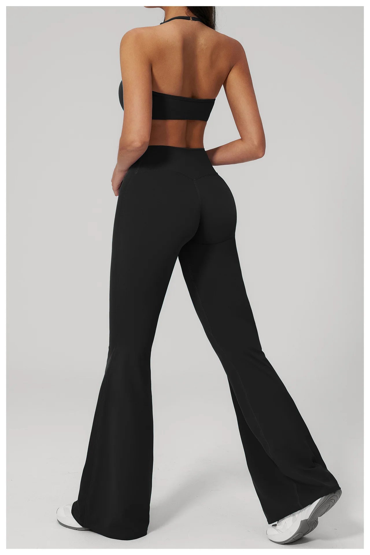 Conjunto de Yoga 2 Peças Feminino: Roupa Esportiva para Pilates, Fitness e Treino de Academia - Top Esportivo e Leggings