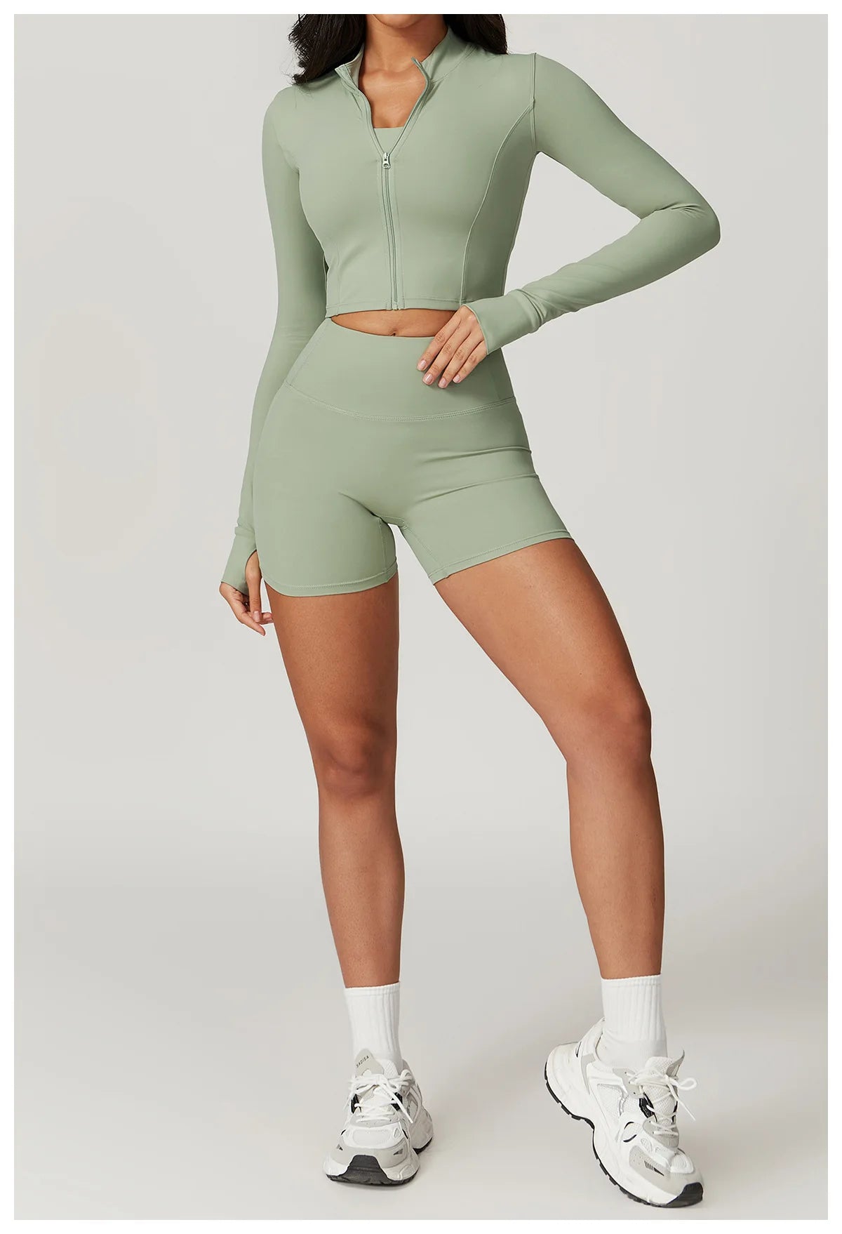 3 pçs conjunto de yoga roupas de ginásio 2 pçs roupas esportivas femininas ternos de yoga conjunto de fitness treino feminino jaqueta esportiva manga longa ginásio legging