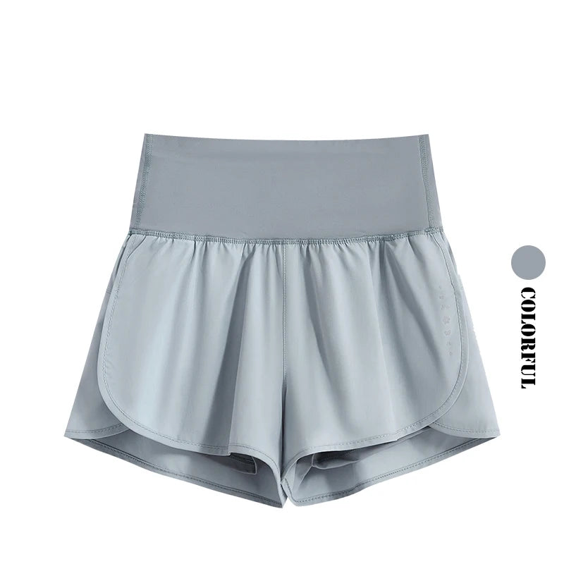Drur shorts de ciclismo feminino cintura alta secagem rápida yoga shorts mulher verão esportes calças curtas com forro interno roupas de ginásio