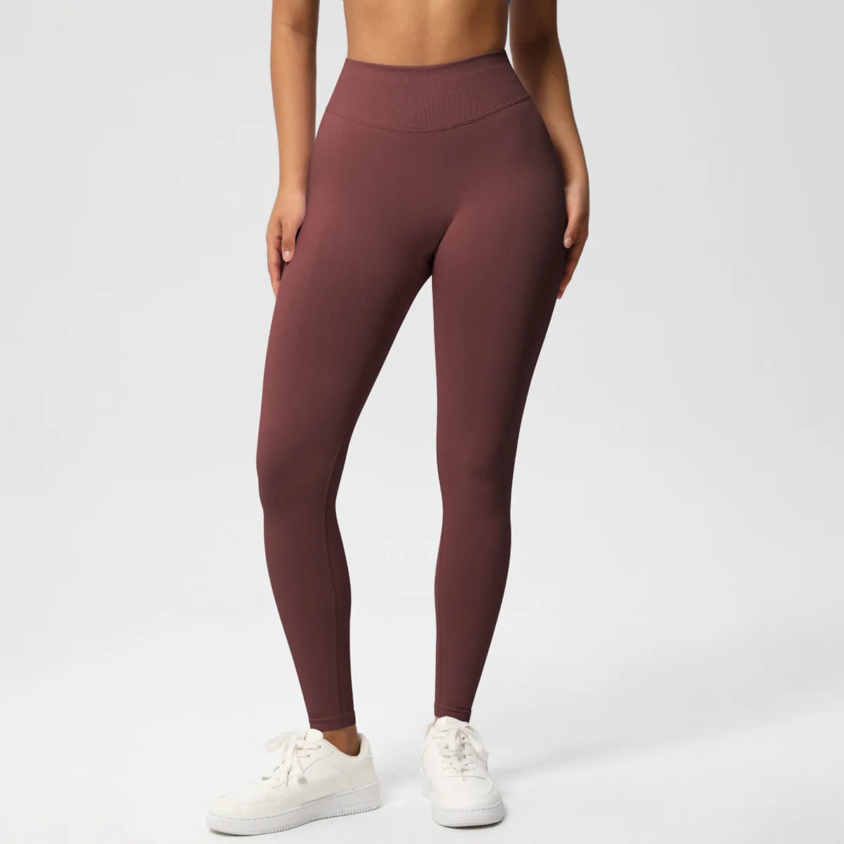 Calças de fitness sem costura das mulheres cintura alta yoga leggings alta elástica levantamento de bunda respirável esportes collants feminino ginásio leggings