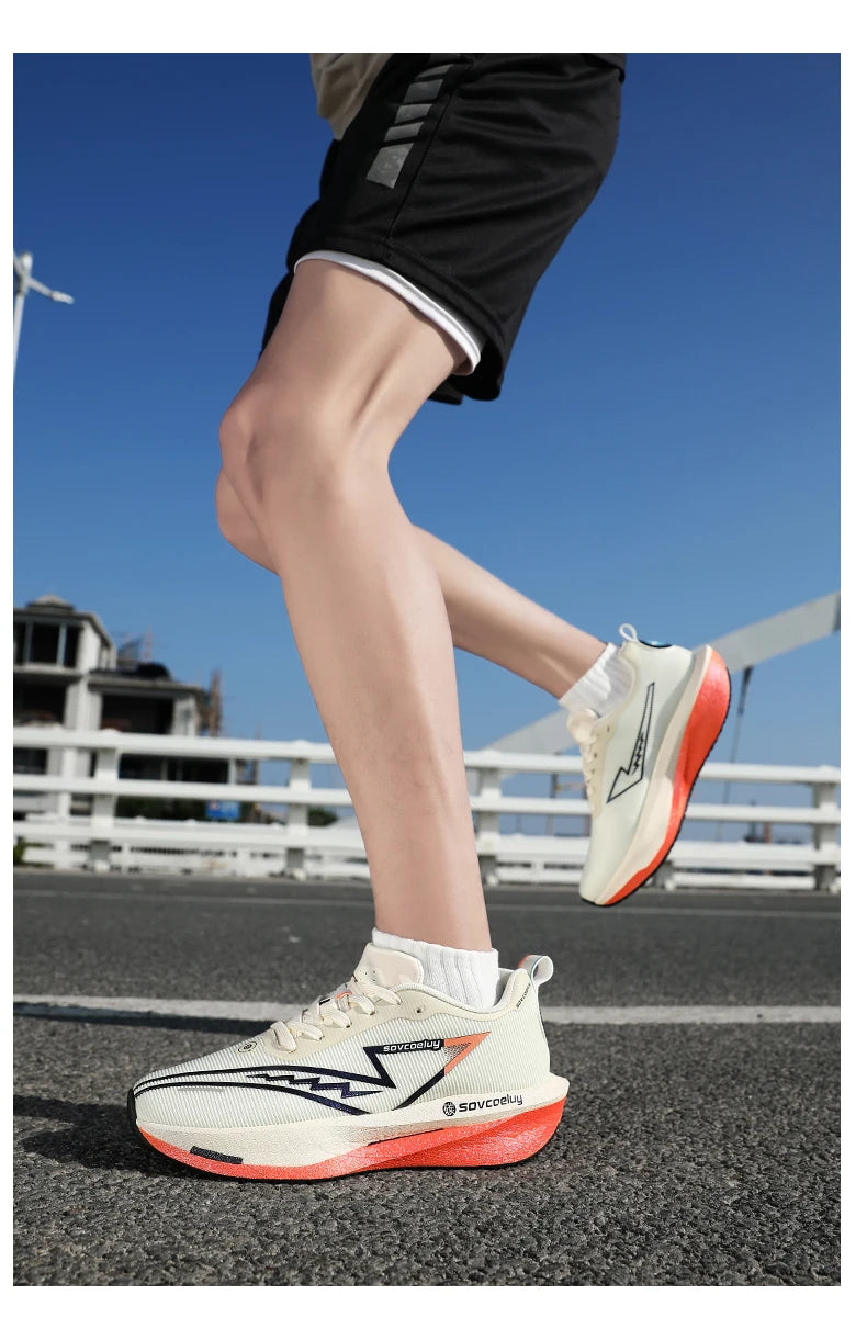 Novos Tênis de Corrida com Placa de Carbono, Especializados para Maratona, Respiráveis e Leves, Confortáveis para Mulheres, Tênis de Lazer Chunta