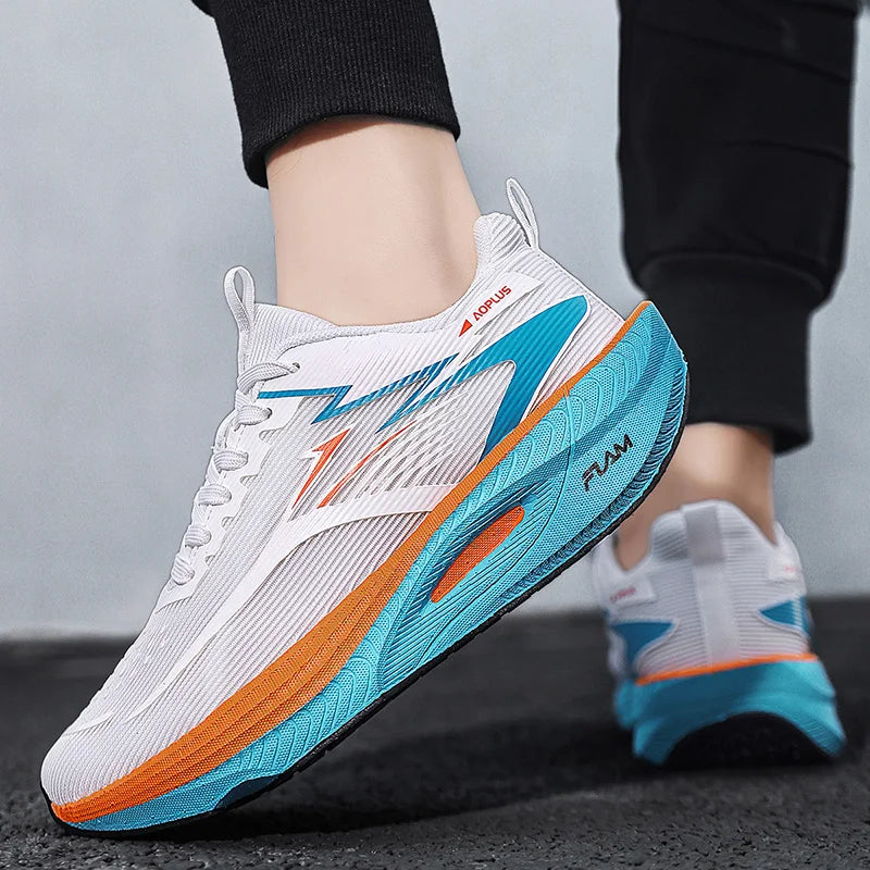 Tênis Esportivos Unissex com Placa de Carbono para Caminhada e Corrida, Sneakers com Amortecimento para Maratona e Treinamento para Homens e Mulheres