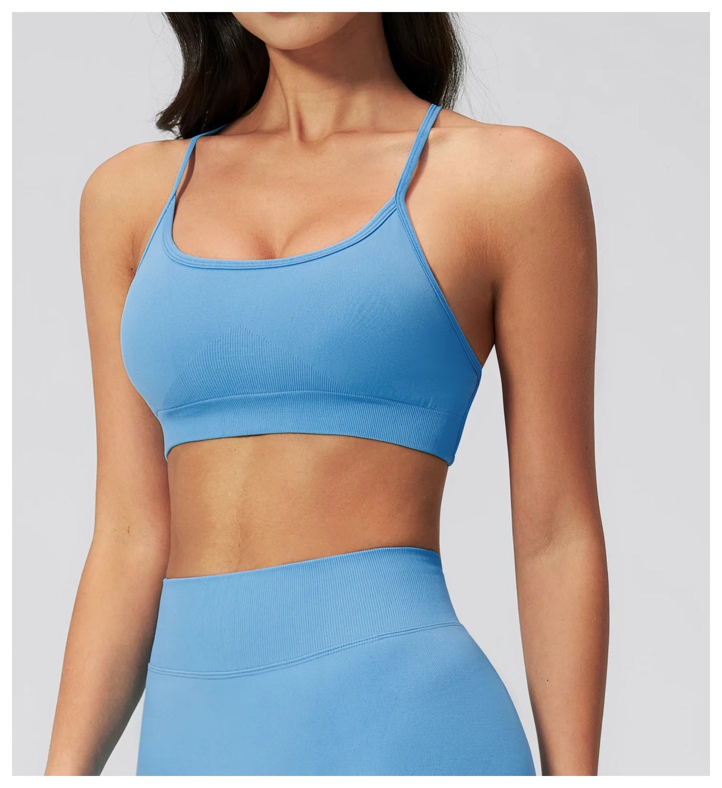 Sutiã Esportivo Feminino Sem Costura de Alto Suporte para Academia, Pilates, Yoga, Top Push-up para Corrida, Ciclismo e Treino, Roupa Íntima Fitness