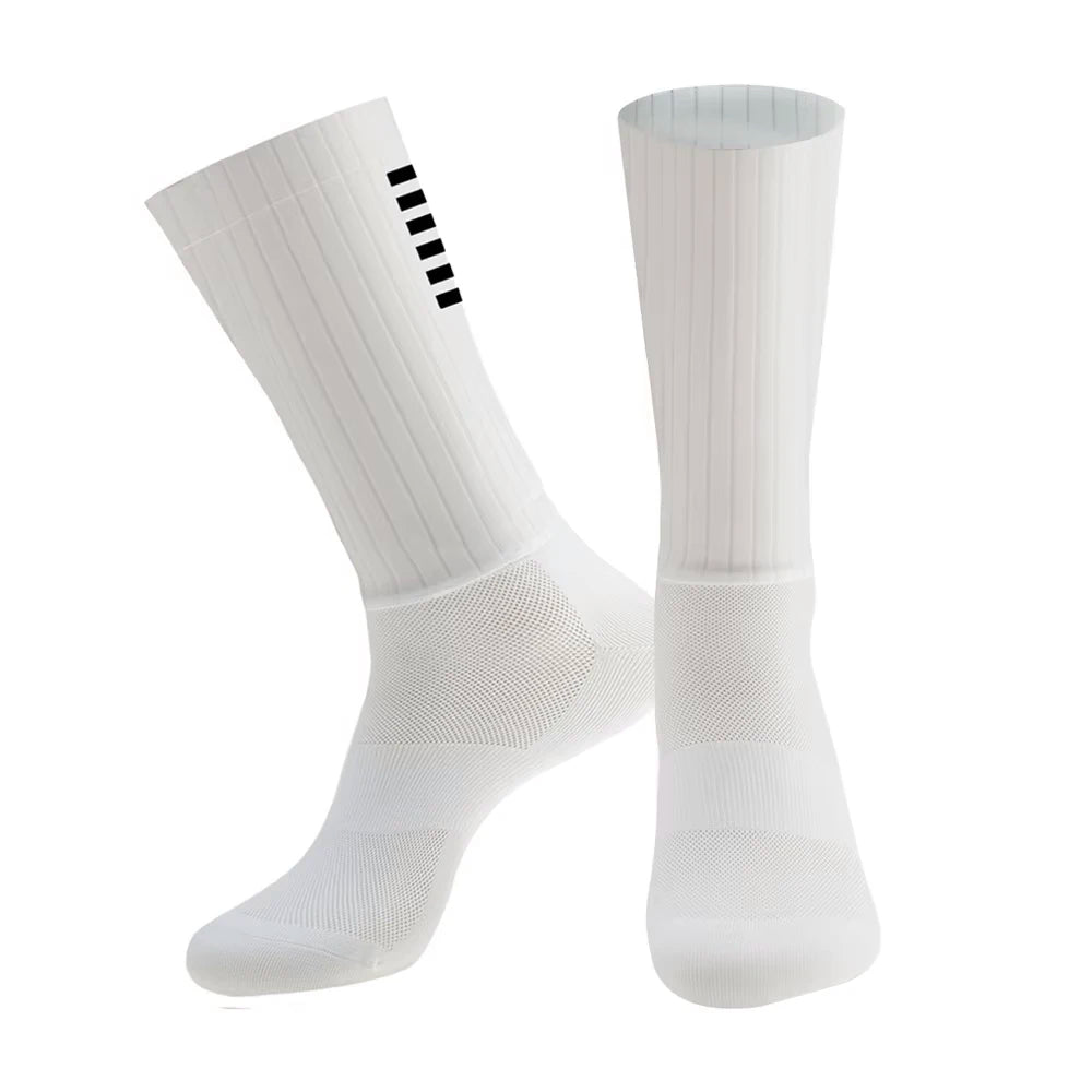 Silicone ciclismo aero meias anti meias deslizamento masculino bicicleta esporte correndo meias