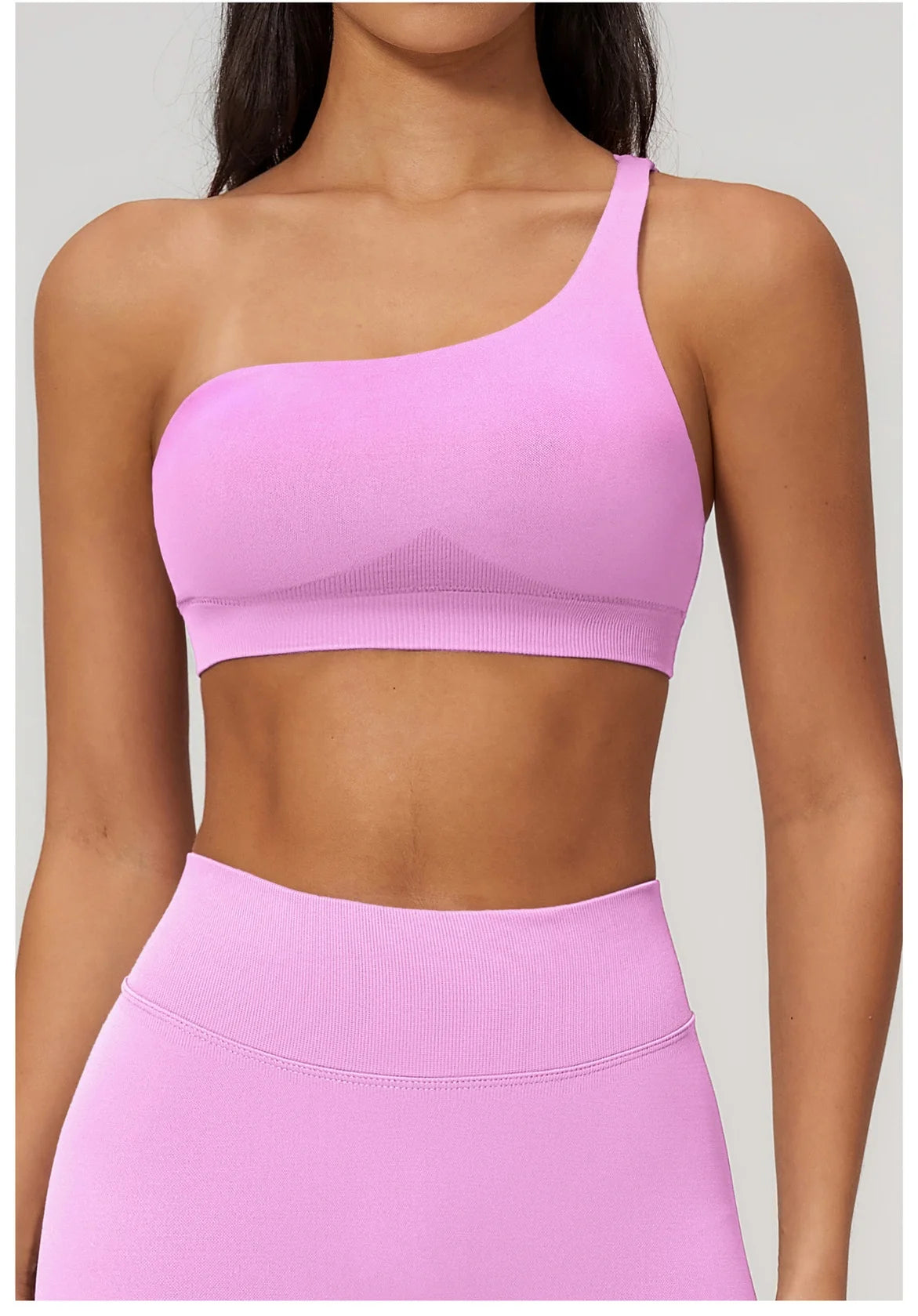 Sutiã Esportivo Sem Costura Feminino para Academia, Roupa Íntima Esportiva Feminina Respirável, Antichoque, com Alça Oblíqua, para Treino, Fitness e Yoga