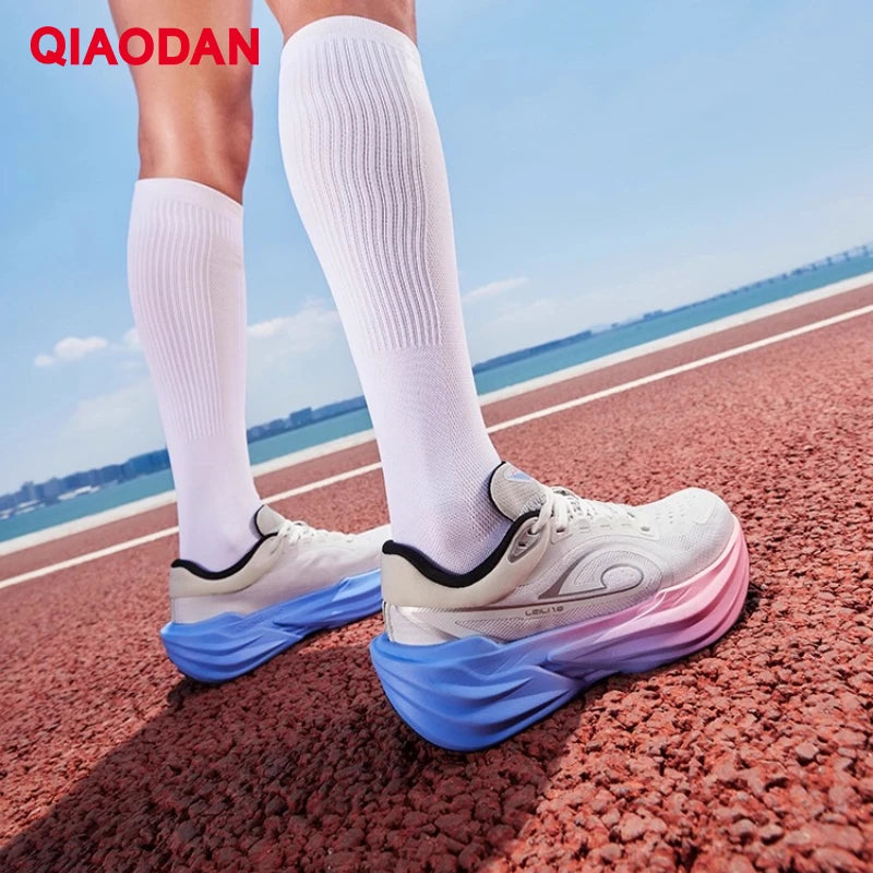 Tênis de Corrida Feminino QIAODAN TG1.0 para Maratona 2026 Novo, Plataforma, Amortecimento de Impacto, Macio, para Longa Distância QDB022253285