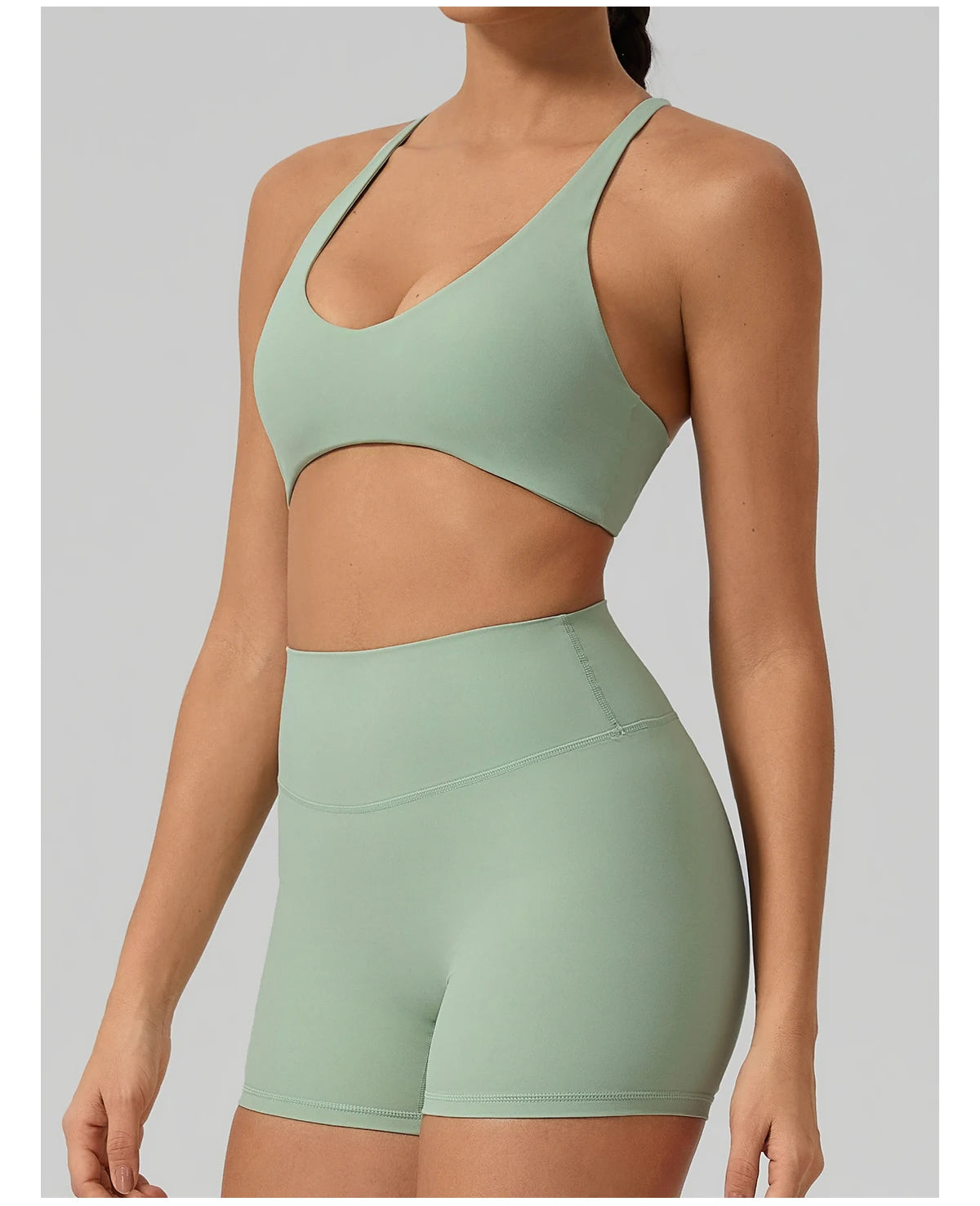 Sutiã Esportivo Hearuisavy para Mulheres, Sutiã de Yoga com Costas Cruzadas, Bralette para Corrida e Pilates, Top Respirável e de Secagem Rápida